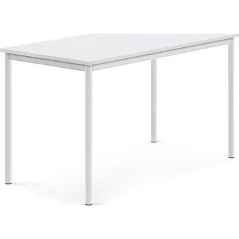 Jídelní stůl Stůl BORÅS, 1400x700x760 mm, bílé nohy, HPL deska, bílá