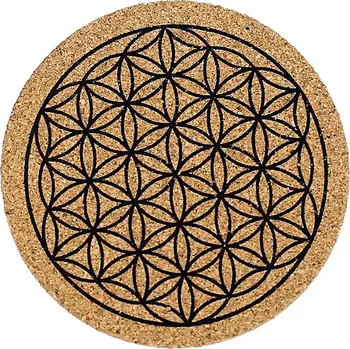 Podtácek Mani Bhadra PODTÁCKY KORKOVÉ KVĚT ŽIVOTA 6 KS 8X0,5CM