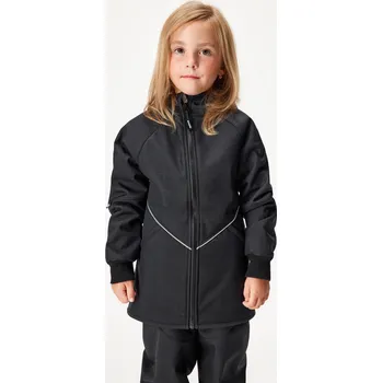 Dětská softshellová bunda s beránkem, Černá Žíhaná Velikost: 140/146