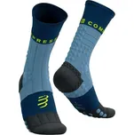 Zimní běžecké ponožky Compressport PRO RACING SOCKS WINTER TRAIL T2 Světle modrá, Černá, Modrá, Reflexní neon