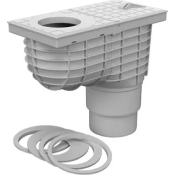 kanalizace Lapač střešních vod "GAJGR" D 110/125 mm šedivý 325 Cs (redukční kroužky 75/80, 90, 100, 110, 125)