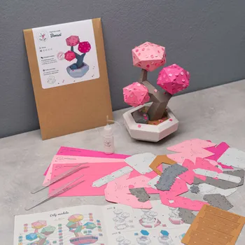 omalovánky DIY kreativní sada: Bonsai Sakura ✂️: předřezaná (rovnou lepíš)