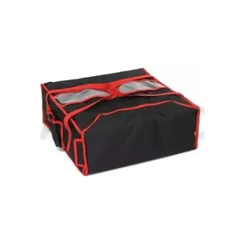Termobox Taška na pizzu 4 x 45 cm z codury, zapínání na suchý zip, černý s červeným lemováním | FURMIS, T4L