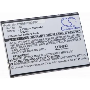 Baterie pro mobilní telefon VHBW Baterie pro Doogee X3, 1600 mAh