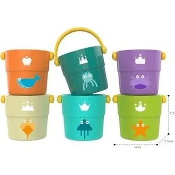 Kelímky do vody Huanger kyblíčky do vany, 6 ks