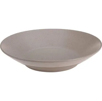 Talíř Kameninový hluboký talíř CLAY 21 cm béžový