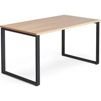 Psací stůl Psací stůl QBUS, O-podnož, 1400x800 mm, černý rám, dub