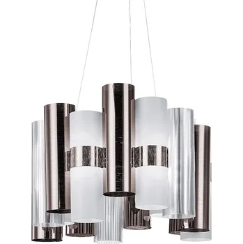 Slamp La Lollo Pewter white suspension M, designové závěsné svítidlo, 40W LED 2700K stmívatelné, průměr 48cm
