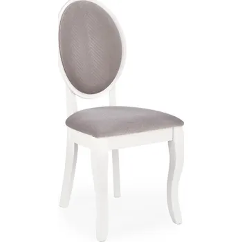 Jídelní židle Jídelní židle VELO — masiv, látka, bílá / šedá