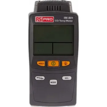 Bezpečnostní detektor Detektor plynu, číslo modelu: IM-801, Oxid uhelnatý, typ displeje: LCD - podsvícení