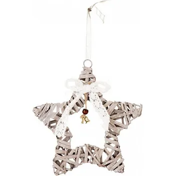 Vánoční dekorace Vánoce Dekorace Wildeco 19026, Hvězdička, 20x3cm, balení 5ks