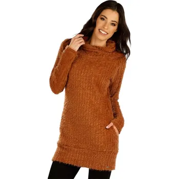 Dámské šaty Dámské mikinové teplé šaty LITEX měděné XL