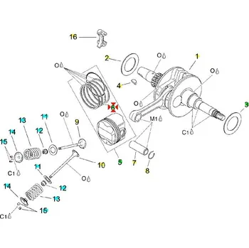 Motor pro motocykl Piaggio Pístní kroužky 150ccm - sada AP0295824