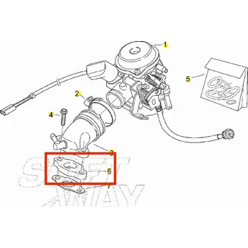 Palivový systém pro motocykl Piaggio Podložka příruby ET4 487320