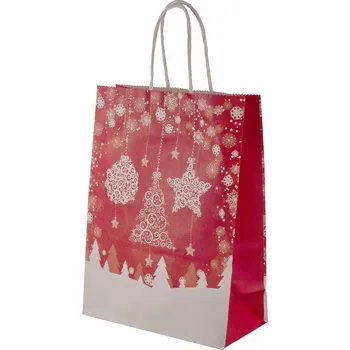 Dárková taška Taška papírová Vánoce a Zima - 220x290x100
