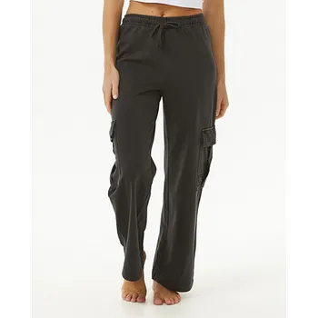 Tepláky Rip Curl BLOCK PARTY TRACK CARGO Washed Black velikost S