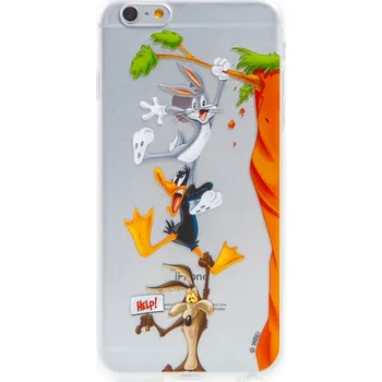 Pouzdro na mobilní telefon Kryt LOONEY TUNES pro Apple iPhone 6 Plus / 6S Plus - Bugs, Duffy a Vilda Kojot - průhledný