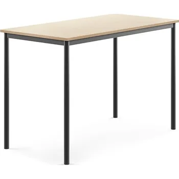 Jídelní stůl Stůl BORÅS, 1400x700x900 mm, antracitově šedé nohy, HPL deska, bříza