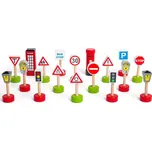 Bigjigs Rail Dřevěné autodráhy sada dopravních značek