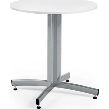 Jídelní stůl Kulatý stůl SANNA, Ø700x720 mm, stříbrná/bílá