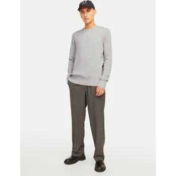 Pánský svetr Jack & Jones Svetr Perfect 12257771 Šedá Regular Fit S