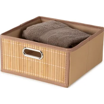 Úložný box Bambusový úložný box v přírodní barvě 31x31x15 cm – Compactor ID_1658760