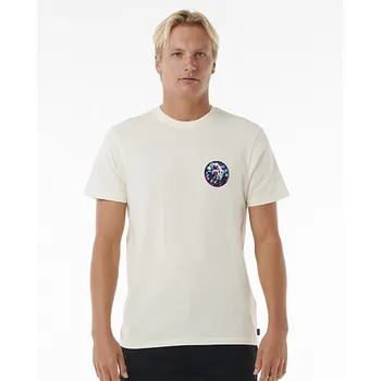 Pánské tričko Tričko Rip Curl WETTIE PASSAGE ICON TEE Bone velikost S