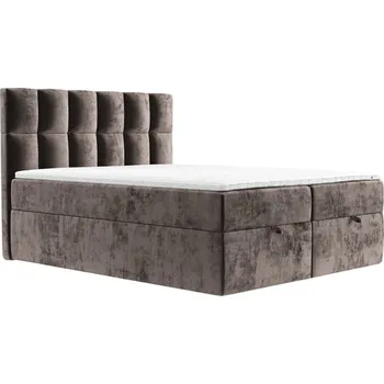 Postel Maison de Rêve Hnědá čalouněná postel ESSENCE 140 x 200 cm, boxspring