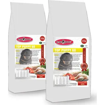 Krmivo pro psa Bardog Top Puppy 60 – lisované granule za studena 2×15 kg (30 kg)