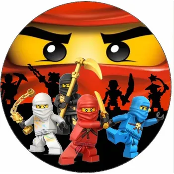 Jedlá dekorace na dort Jedlý papír Lego Ninjago bojovníci 19,5 cm