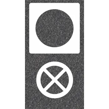 ŠABLONY PE - ZÁKAZ ZASTAVENÍ 2 barvy Plast PE 1 mm symbol PE 300mm