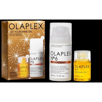 Kosmetická sada Olaplex Get Your Shine On Set - No.7 Olej pro lesk vlasů 30 ml + No.6 regenerační krém 100 ml Dárková sada