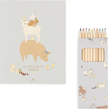 omalovánky KONGES SLOJD Omalovánka se sadou tužek FARM