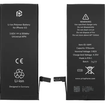 Baterie pro mobilní telefon Prio Baterie pro Apple iPhone 6S, 1715 mAh, montážní popruh součástí