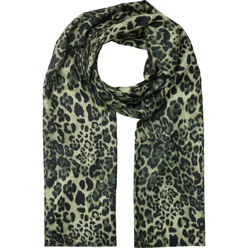 Šála Dámský kašmírový šál 2315-38 zelené barvy s tygřím motivem 7200741-2