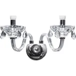 ArtFir Nástěnná lampa KIRA 02 | stříbrná 42 x 23 cm