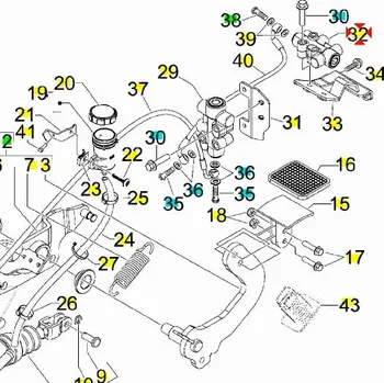 Brzda pro motocykl Piaggio Regulátor tlaku brzd (přední) CM082803