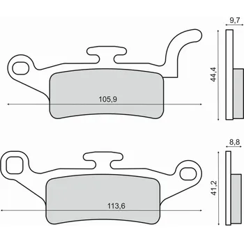 Brzda pro motocykl RMS Brzdové destičky 3250 RMS 225103250