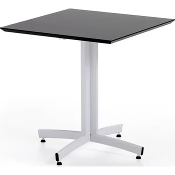 Jídelní stůl Stůl SANNA, 700x700x720 mm, bílá/černá