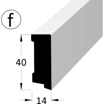 soklová lišta Vzorek - podlahová soklová lišta 40*14R1 fólie bílá V-5893