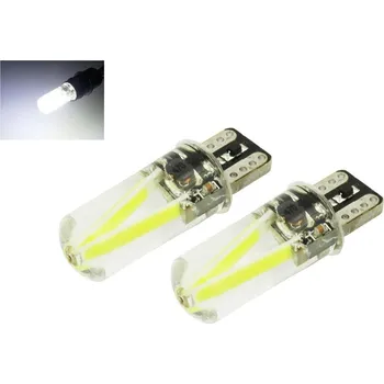Autožárovka LED 2x T10 COB-CD201951 CAN BUS - dvě 12V LED žárovky CAN BUS s paticí T10, 1W, svit bílá