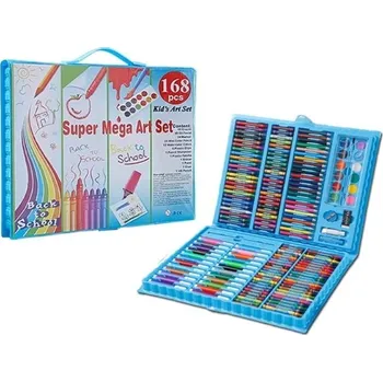 Výtvarná sada Výtvarná sada Mega Art Set na malování 168 ks modrá