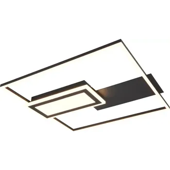 Trio Leuchten R67862932 SPIRO - Moderní LED stropní svítidlo s dálkovým ovladačem v černé barvě, LED 32W, 2700 - 6500K, 50 x 53cm (Ovladačem stmívatelné stropní svítidlo)
