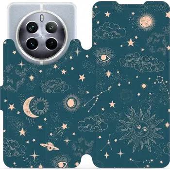 Telefonní příslušenství Flipové pouzdro Mobiwear - Realme 12 5G - VP14S Magický vesmír (Knížkové flip pouzdro, obal, kryt na mobil Realme 12 5G - VP14S Magický vesmír, materiál Umělá kůže + TPU - ochrana 360°, stojánek, silikonová vanička, magnetické zavírání)