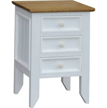 Noční stolek Noční stolek PROVENCE SN5P z masivu Barevné provedení: Šedomodrá, Provedení: SLIM - šuplíky bez pojezdů