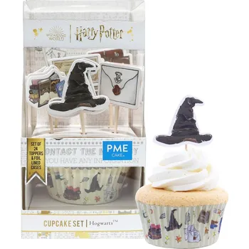 Party dekorace PME Harry Potter Cupcake košíčky se zápichy Bradavice