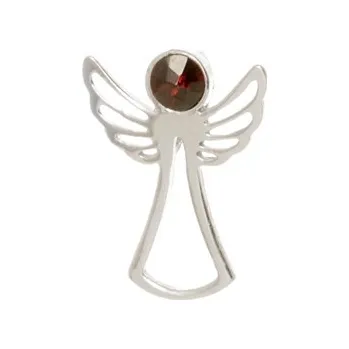 Přívěsek Stříbrný přívěšek andílek s českým granátem STRZ1160F