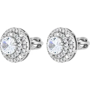 Náušnice Bealio BEALIO Stříbrné náušnice KOLEČKO zářivé 03-12661-2871