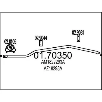 Výfuková trubka Výfuková trubka MTS 01.70350