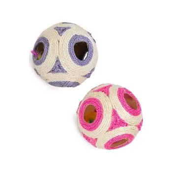 Hračka pro kočku Hračka kočka Míček sisalový 11cm mix barev KAR